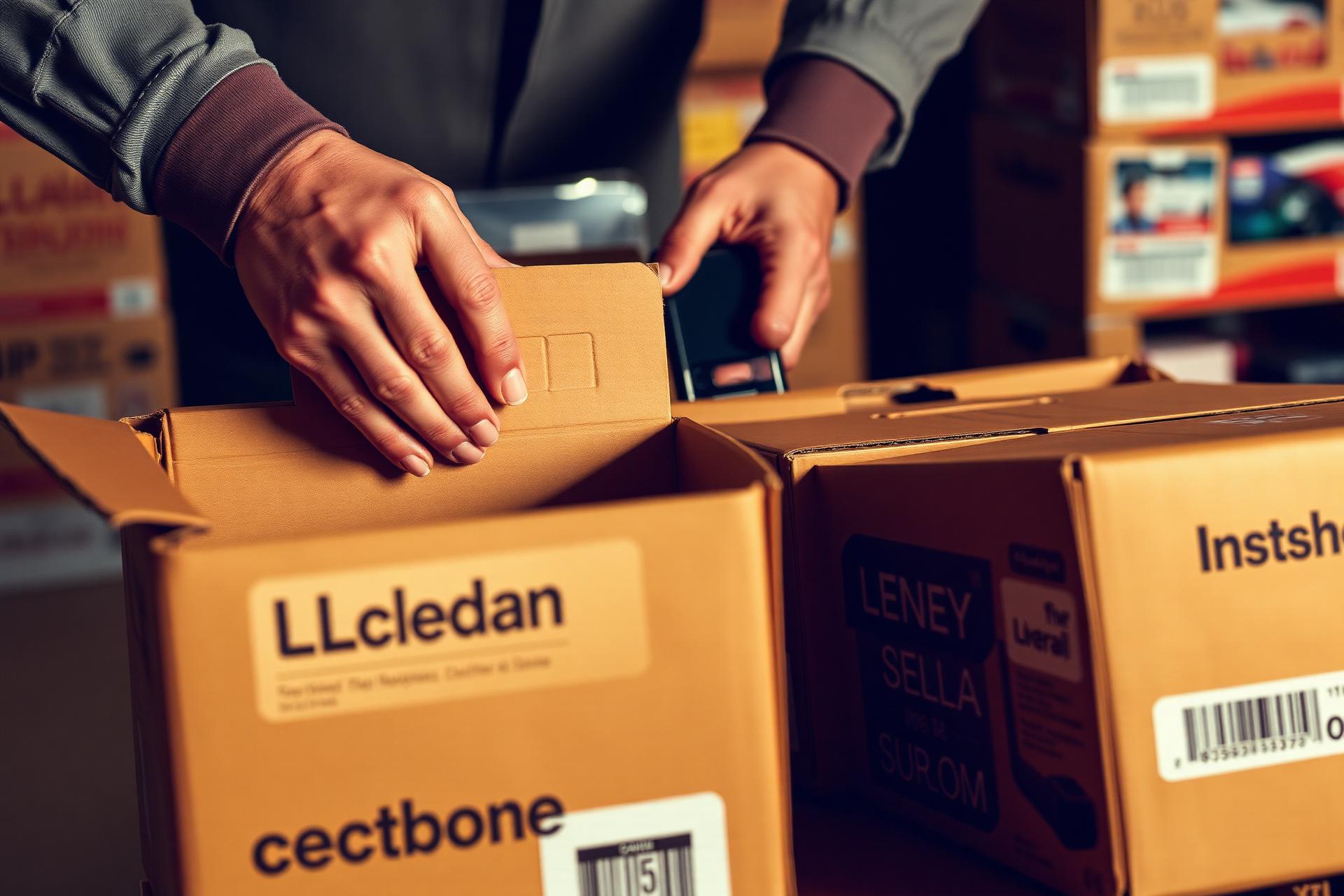 Unboxing a liquidation pallet at JC Deals Inc
